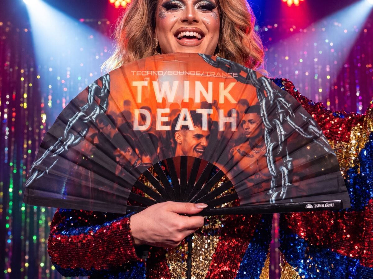 Festival Fan „TWINK DEATH” – czarny, na imprezy Techno i Rave, Widok 5
