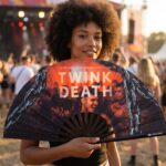 Festival Fan „TWINK DEATH”, czarny, na imprezy Techno i Rave, Widok 3