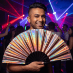 Festival Fan z miedzi z efektem holograficznym na festiwale i Rave, Widok 2